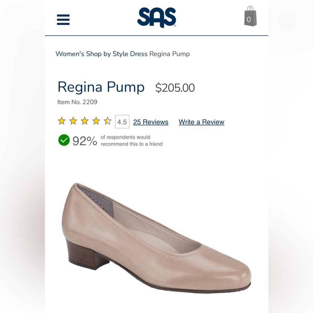 SAS Regina Pump - Tan